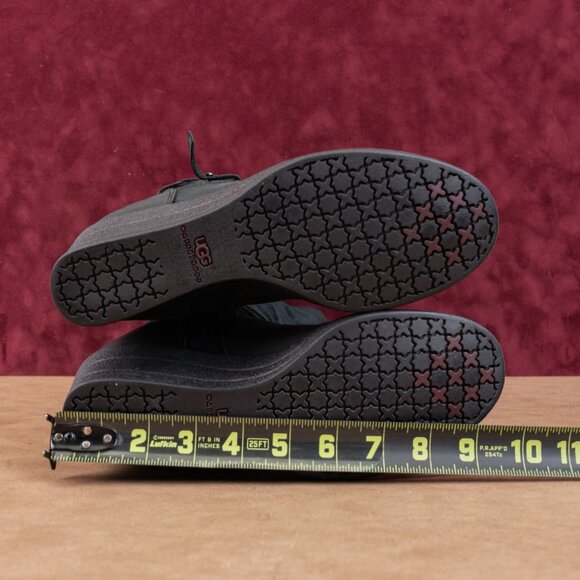 UGG Women Lesley Black Waterproof Suede Wedge Knee Boots sz 6 - Picture 5 of 8